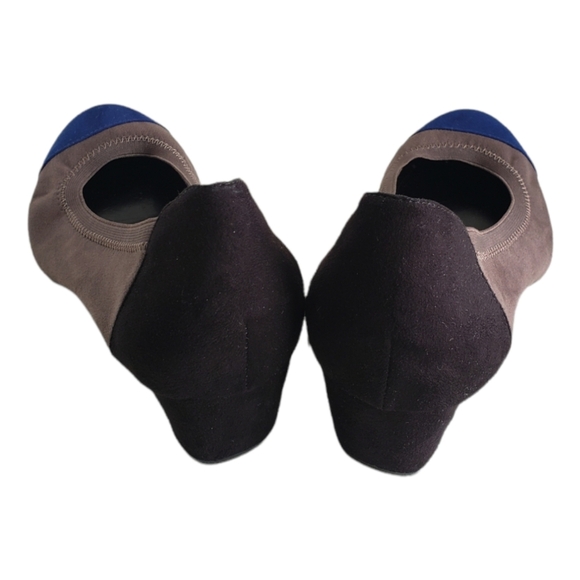 🪻BOGO🪻 DANA BUCHMAN Deelyah‎ Blue Gray Black Colorblock Pumps Size 9 M - Picture 5 of 10